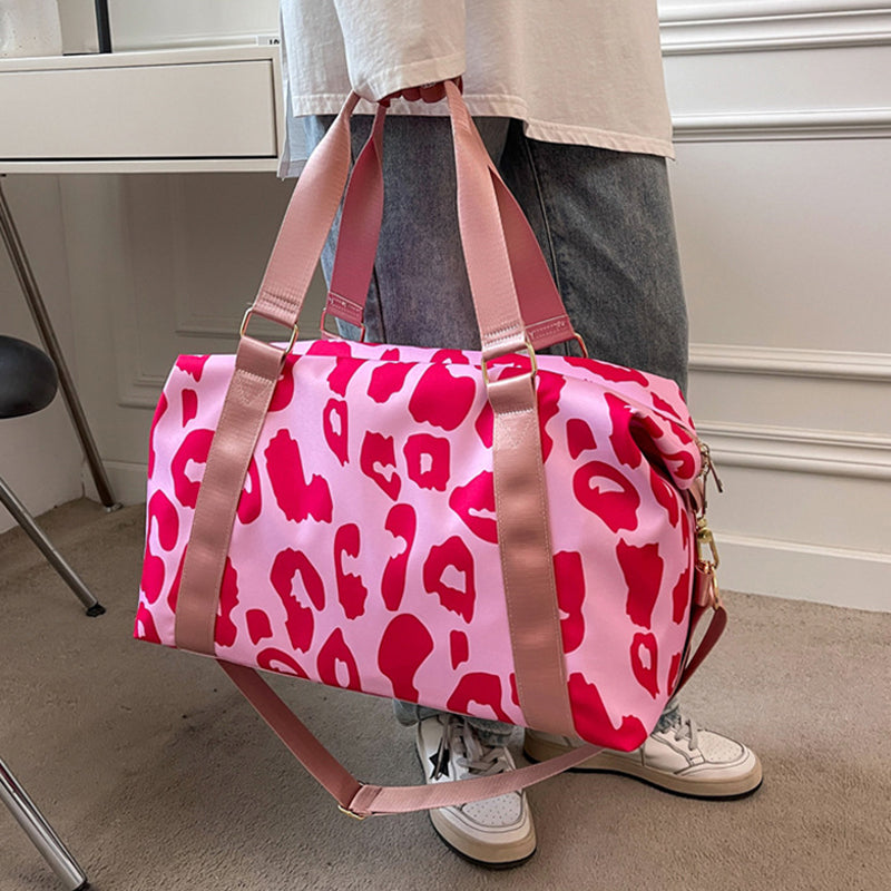 Essential Finds® Women Travel Duffel Bag Cow Pattern Handbag Fitness Sports Shoulder Bags