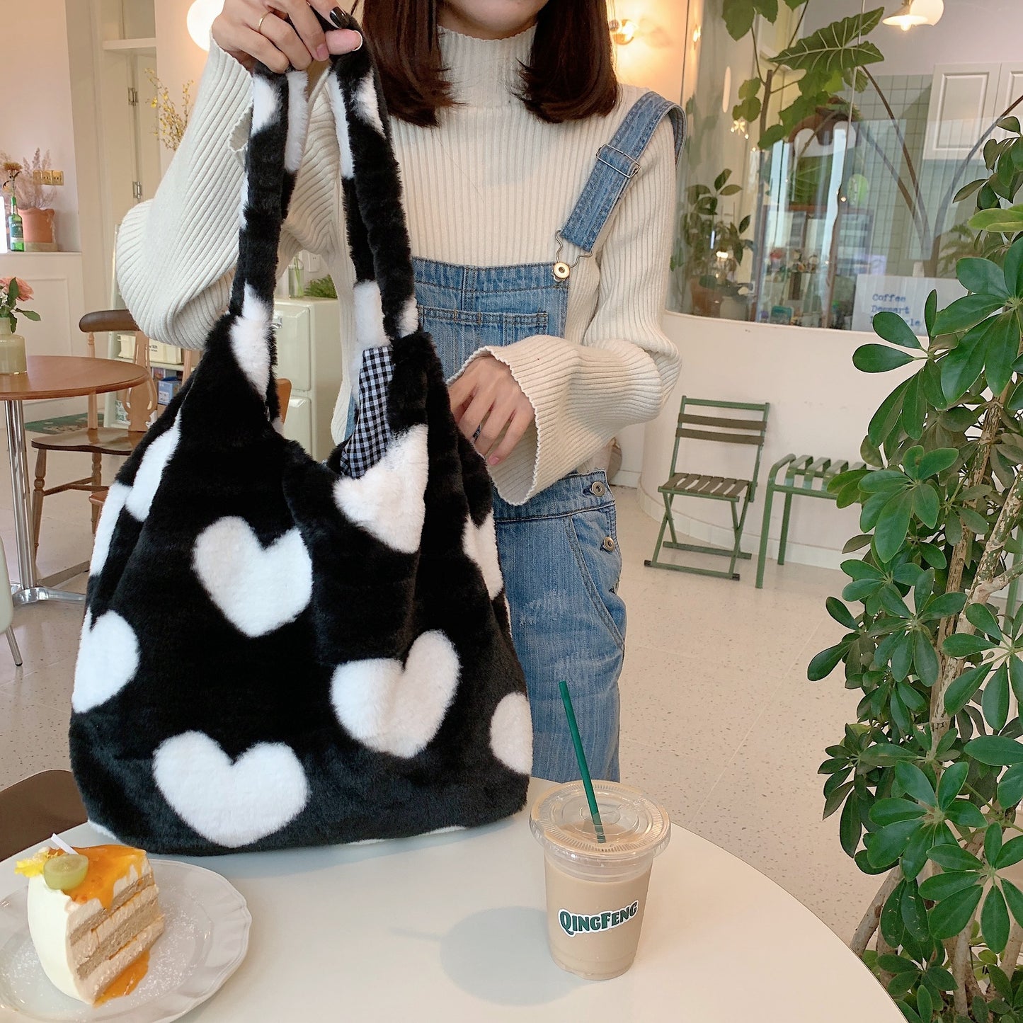 Essential Finds®  Love Heart Shoulder Bags Double Side Used Winter Underarm Bag Women