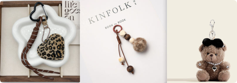 Essential Finds®  Cute Bow-knot Teddy Bear Bag Charm Keychain