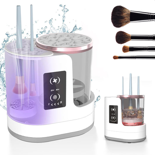 Essential Finds® Electric Makeup Brush Cleaner Rechargeable Makeup Brushes Cleaning Tool Automatic Makeup Brush Cleaning Stand Device