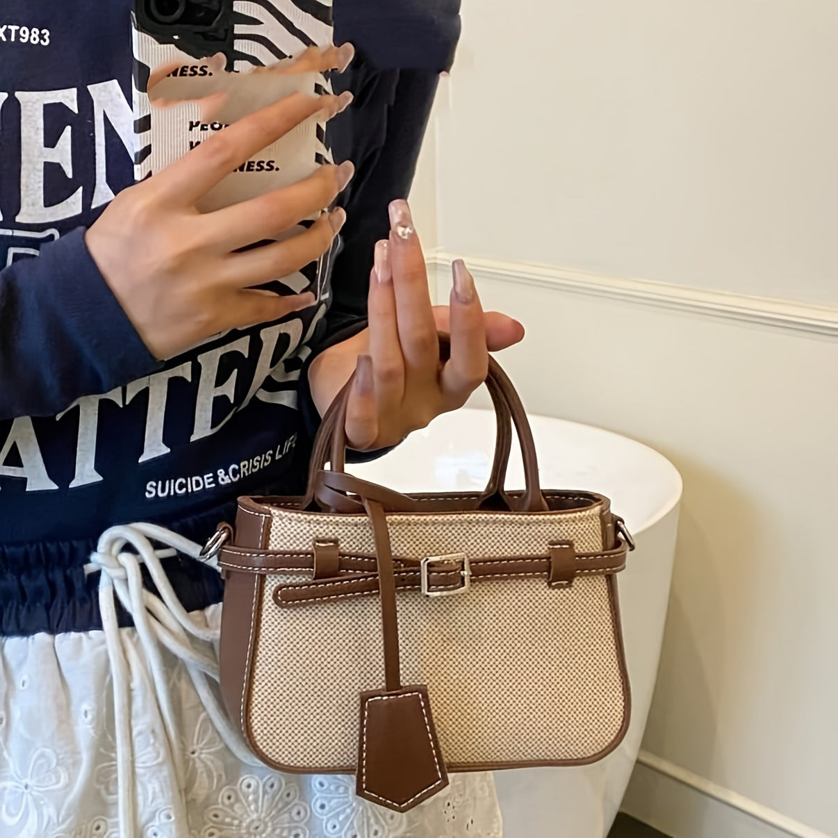 Essential Finds® Tote/Shoulder Crossbody Bag With Stunning French Aesthetic