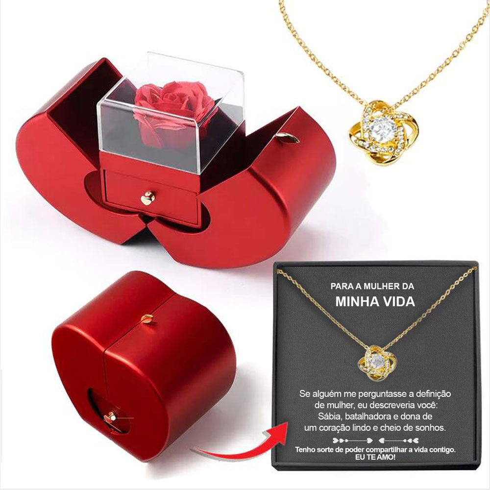 Essential Finds® Fashion Gift Necklace Eternal Rose