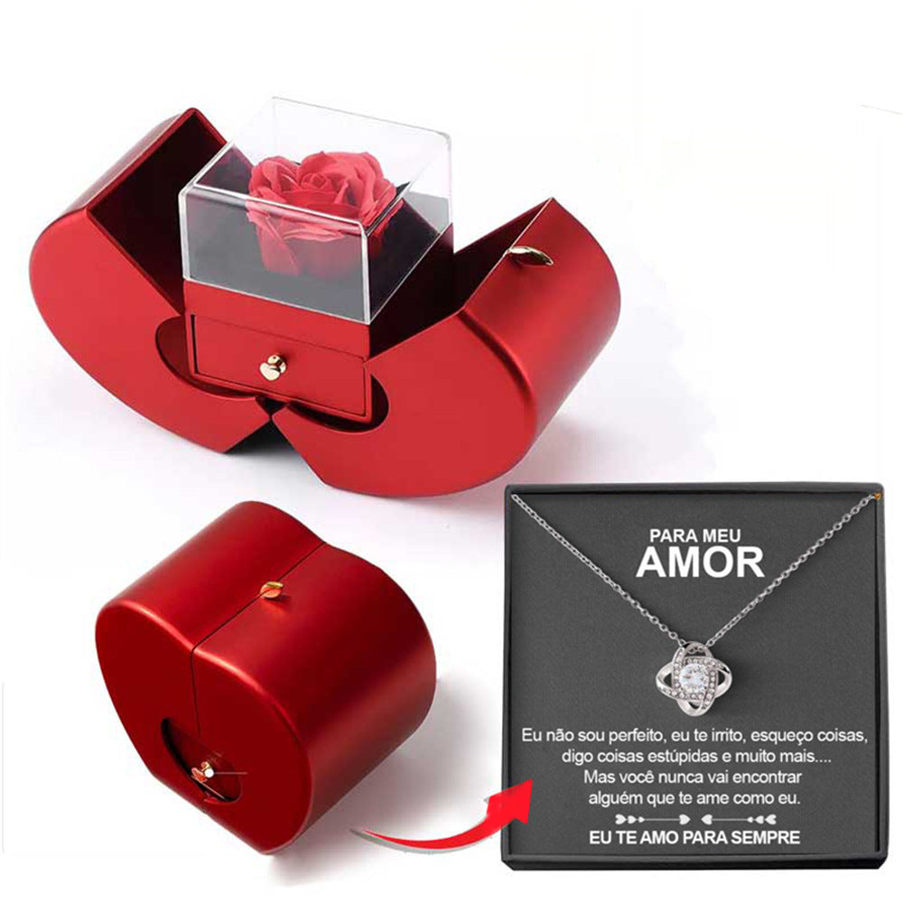 Essential Finds® Fashion Gift Necklace Eternal Rose