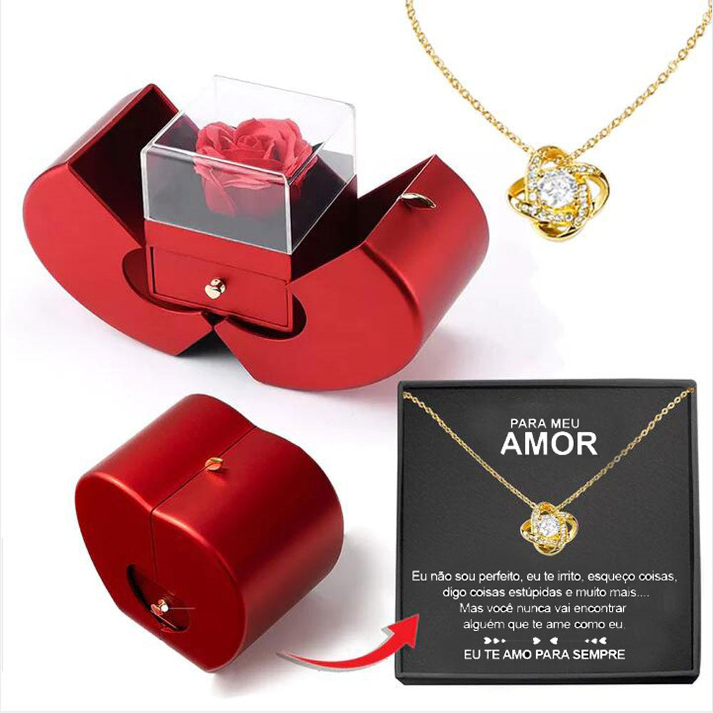 Essential Finds® Fashion Gift Necklace Eternal Rose