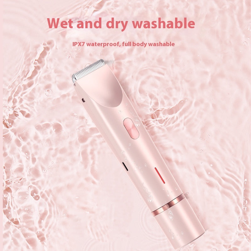 Essential Finds® 2 In 1 Hair Remover Women's Double Head Shaver Private Pubic Hair Trimmer Electric Razor Wet Dry Electric Body Hair