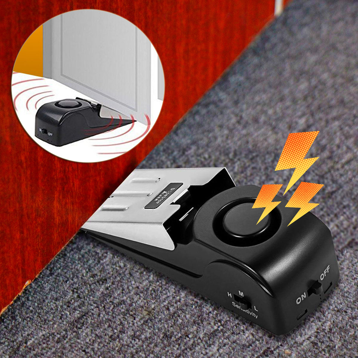 Essential Finds®  Door Stop Alarm Door Resistance Burglar Alarm