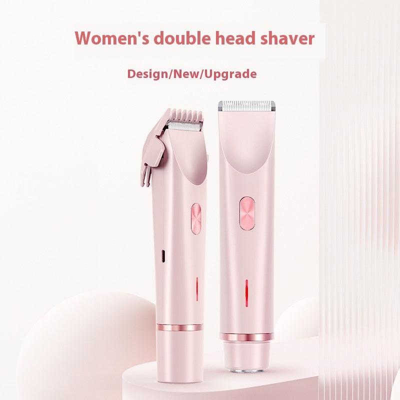 Essential Finds® 2 In 1 Hair Remover Women's Double Head Shaver Private Pubic Hair Trimmer Electric Razor Wet Dry Electric Body Hair