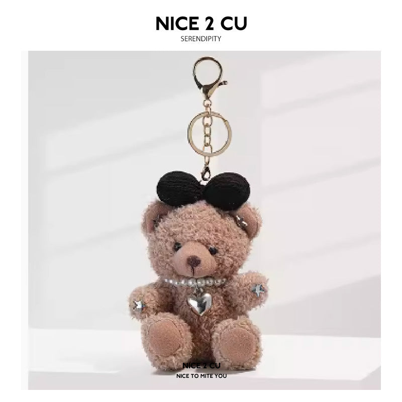 Essential Finds®  Cute Bow-knot Teddy Bear Bag Charm Keychain