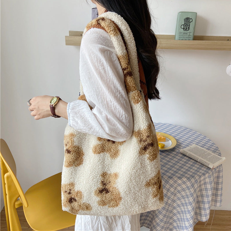 Essential Finds®  Bear Print Bags Shoulder Bag Women Shopping Handbags