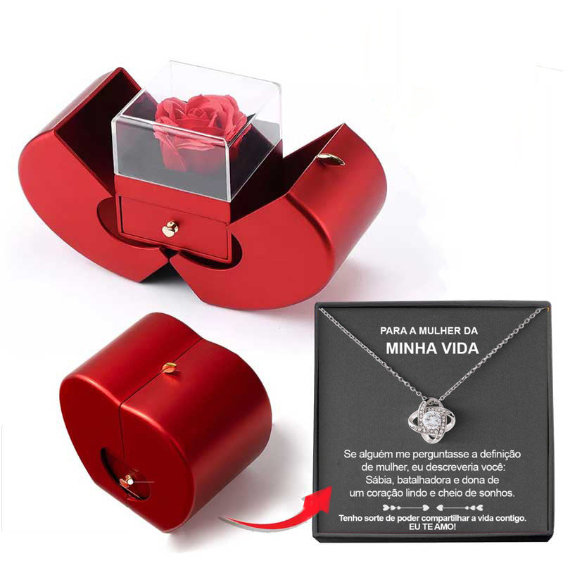 Essential Finds® Fashion Gift Necklace Eternal Rose