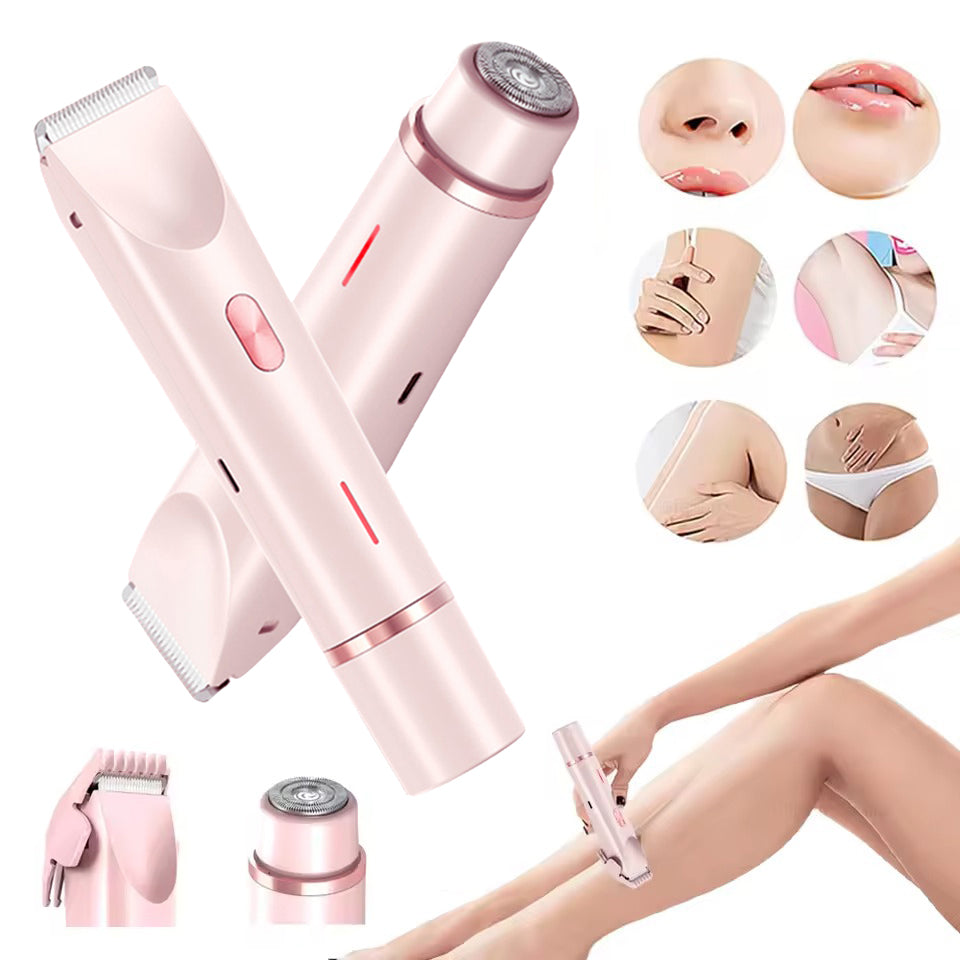 Essential Finds® 2 In 1 Hair Remover Women's Double Head Shaver Private Pubic Hair Trimmer Electric Razor Wet Dry Electric Body Hair