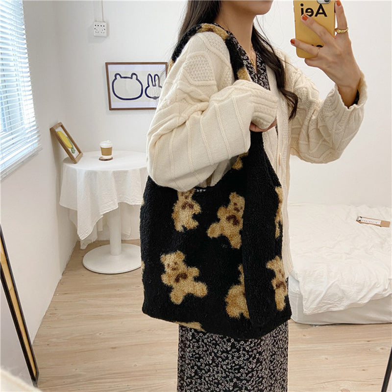 Essential Finds®  Bear Print Bags Shoulder Bag Women Shopping Handbags