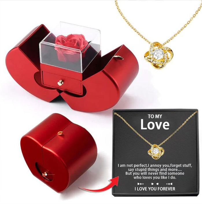 Essential Finds® Fashion Gift Necklace Eternal Rose