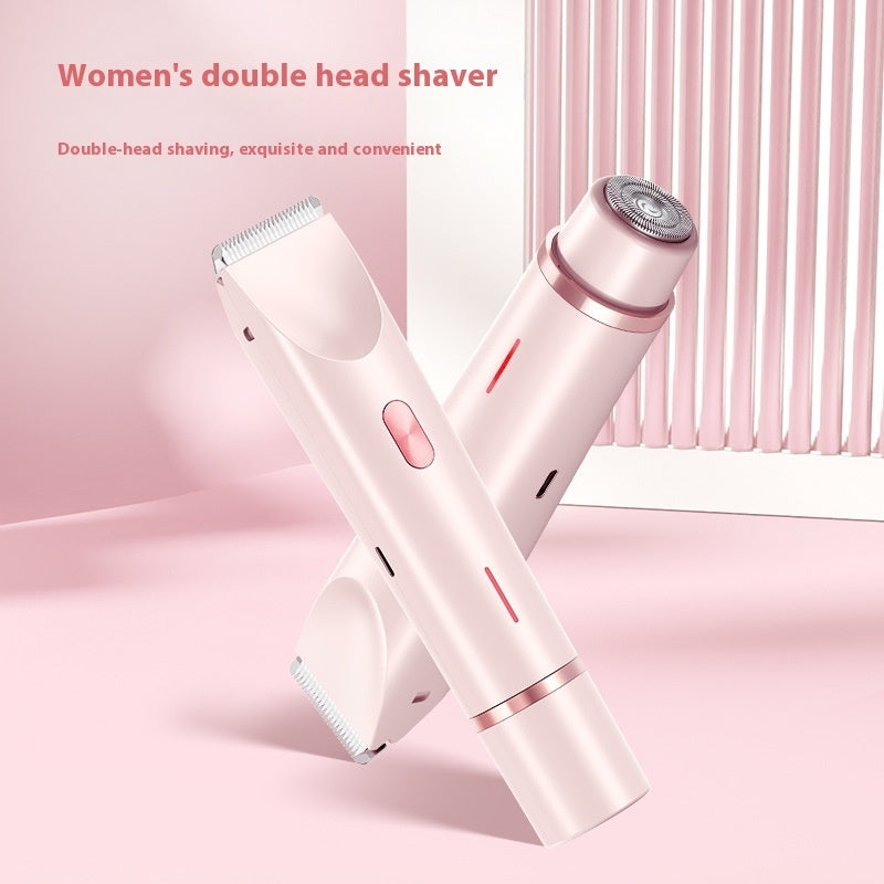 Essential Finds® 2 In 1 Hair Remover Women's Double Head Shaver Private Pubic Hair Trimmer Electric Razor Wet Dry Electric Body Hair