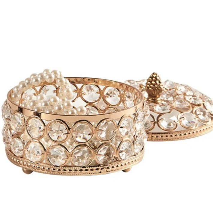 Essential Finds® European Creative Crystal Jewelry Box Domestic Ornaments Girls Jewelry Storage