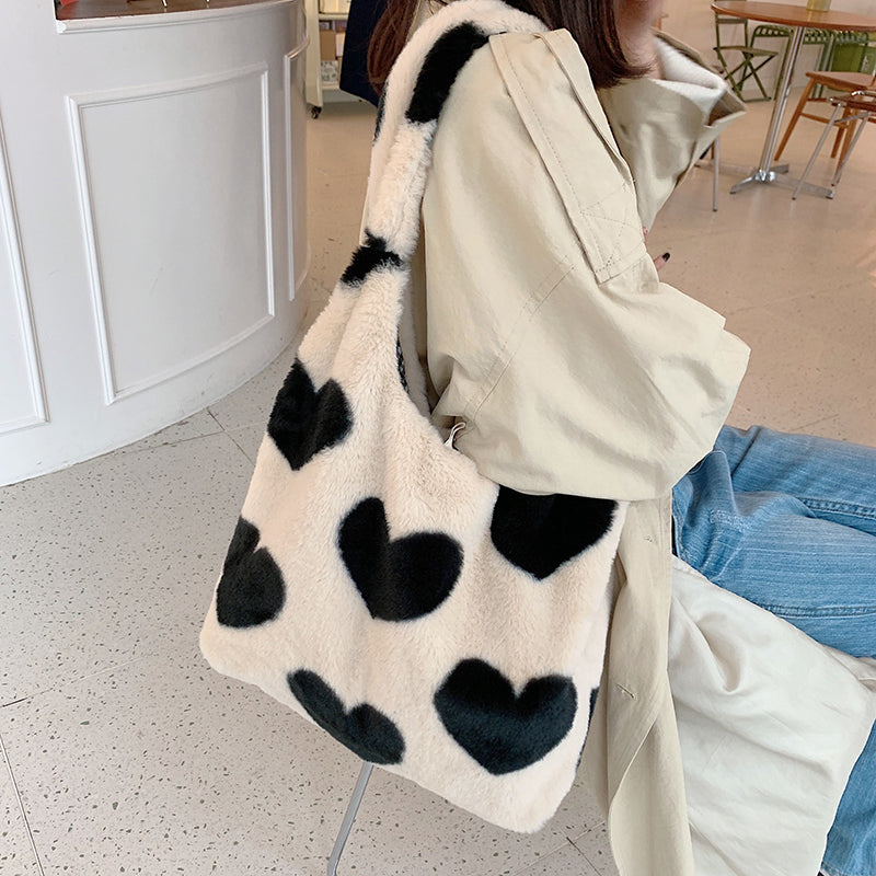 Essential Finds®  Love Heart Shoulder Bags Double Side Used Winter Underarm Bag Women